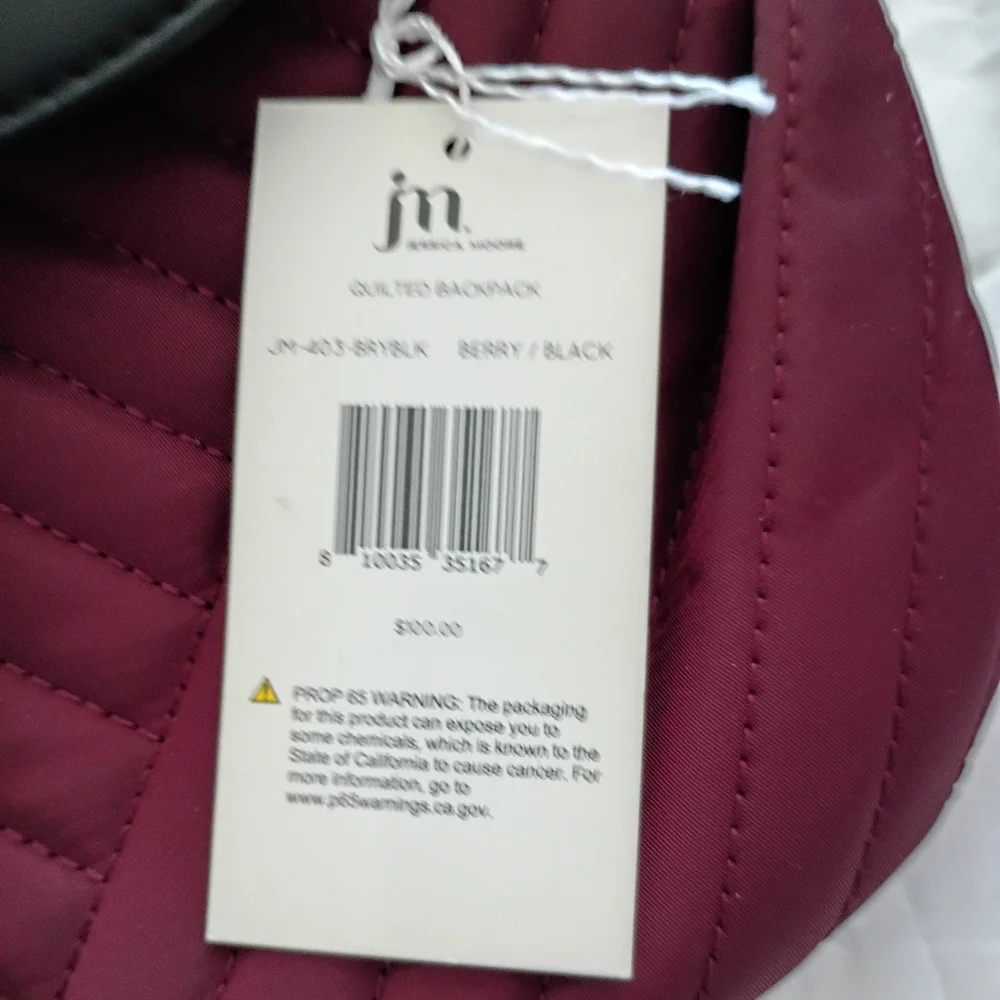 JM Collections Quilted Backpacl - Picture 7 of 9